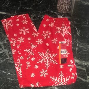 Pajama snowflake pants